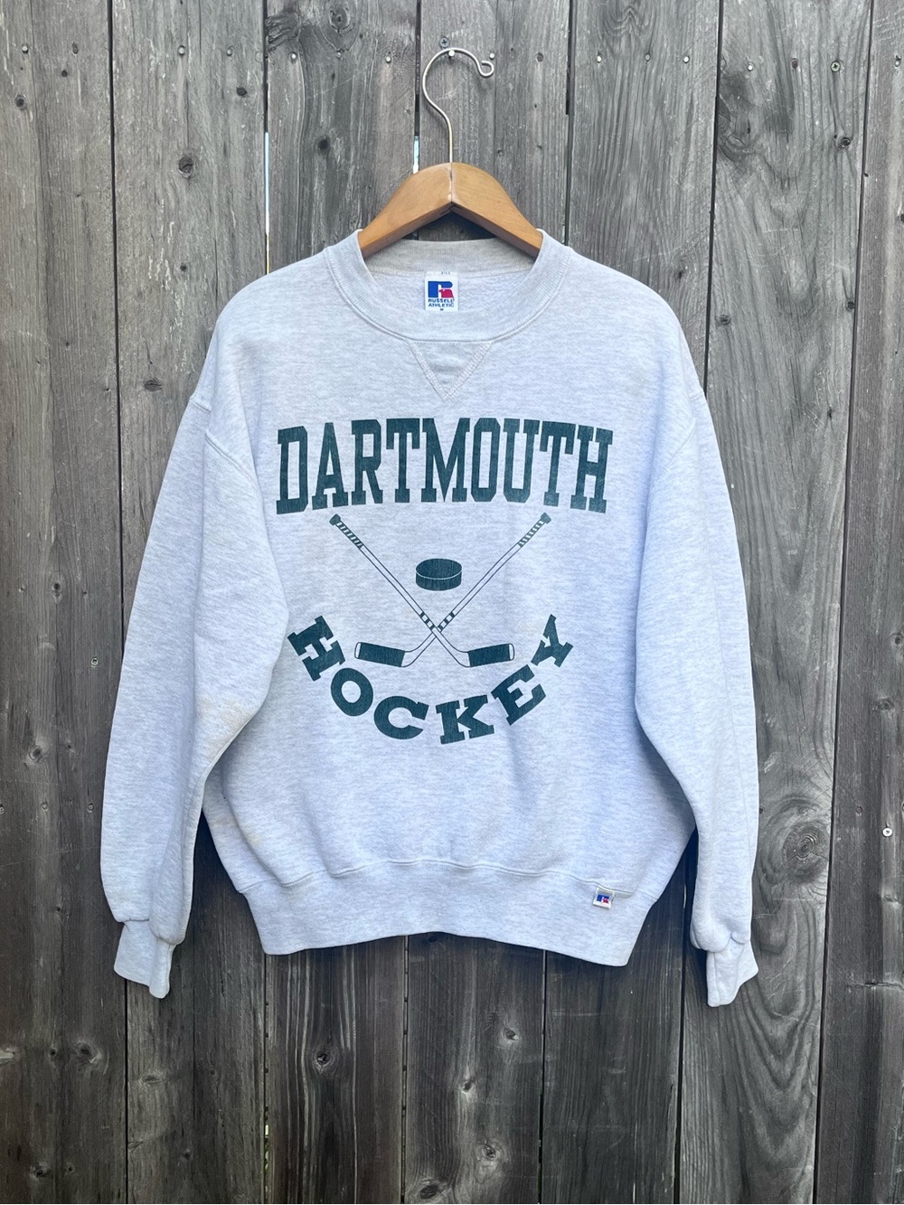 Vintage 1990’s Russell Athletic Gray Dartmouth Hockey Crewneck Sweatshirt